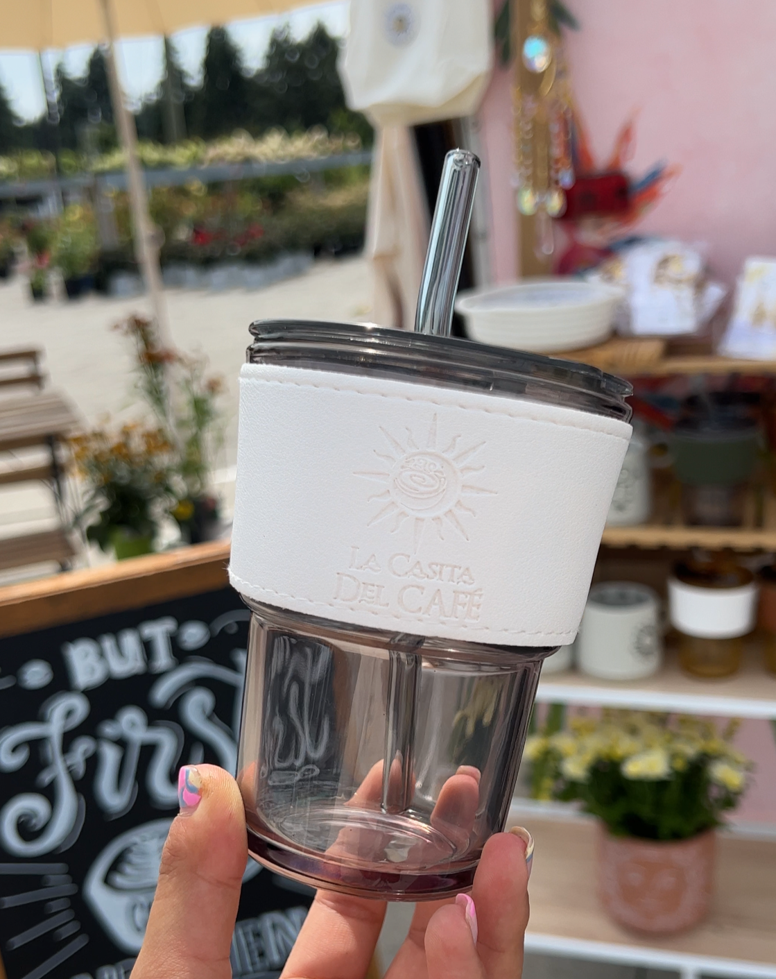 GLASS TRAVEL MUG